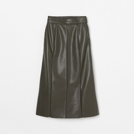 FAKE LEATHER PANEL SKIRT