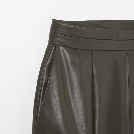 FAKE LEATHER PANEL SKIRT 詳細画像 ミディアムグレー 3