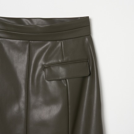 FAKE LEATHER PANEL SKIRT 詳細画像 ミディアムグレー 4