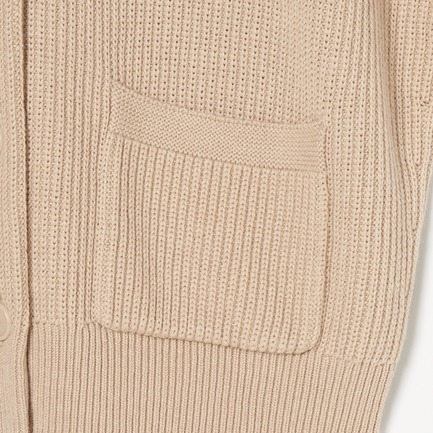 COTTON WOOL N/S CARDIGAN 詳細画像 ベージュ 4