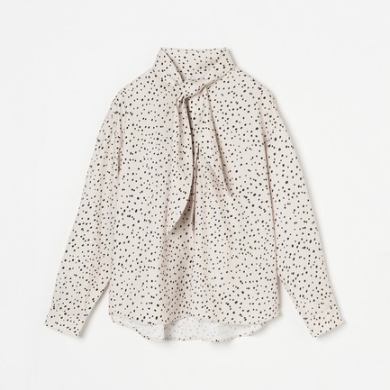 LEOPARD&DALMATIAN BOW BLOUSE