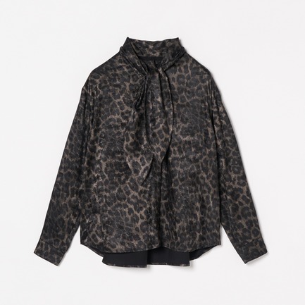 LEOPARD&DALMATIAN BOW BLOUSE 詳細画像 ブラウン 1