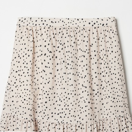 LEOPARD&DALMATIAN FLARE SKIRT 詳細画像 アイボリー 2