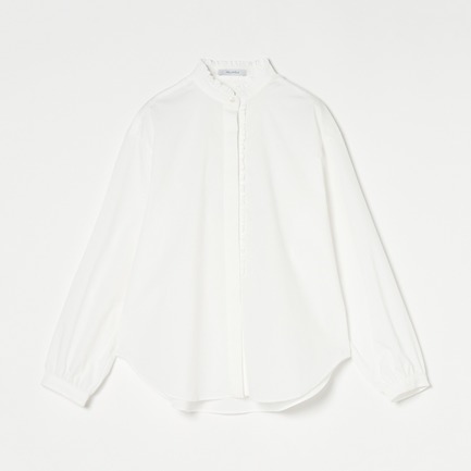 TASLAN TYPEWRITER FRILL BLOUSE