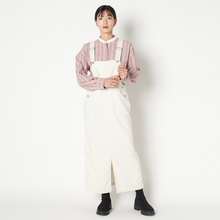 STRIPE CLERIC BAND COLLAR SHIRT 詳細画像 アイボリー 7