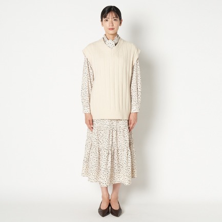 BOUCLE V NECK LIB BEST 詳細画像 アイボリー 6