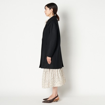 BELLANDI WOOL MELTON P COAT 詳細画像 ブラック 2