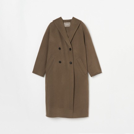 WOOL W-FACE HOODED COAT