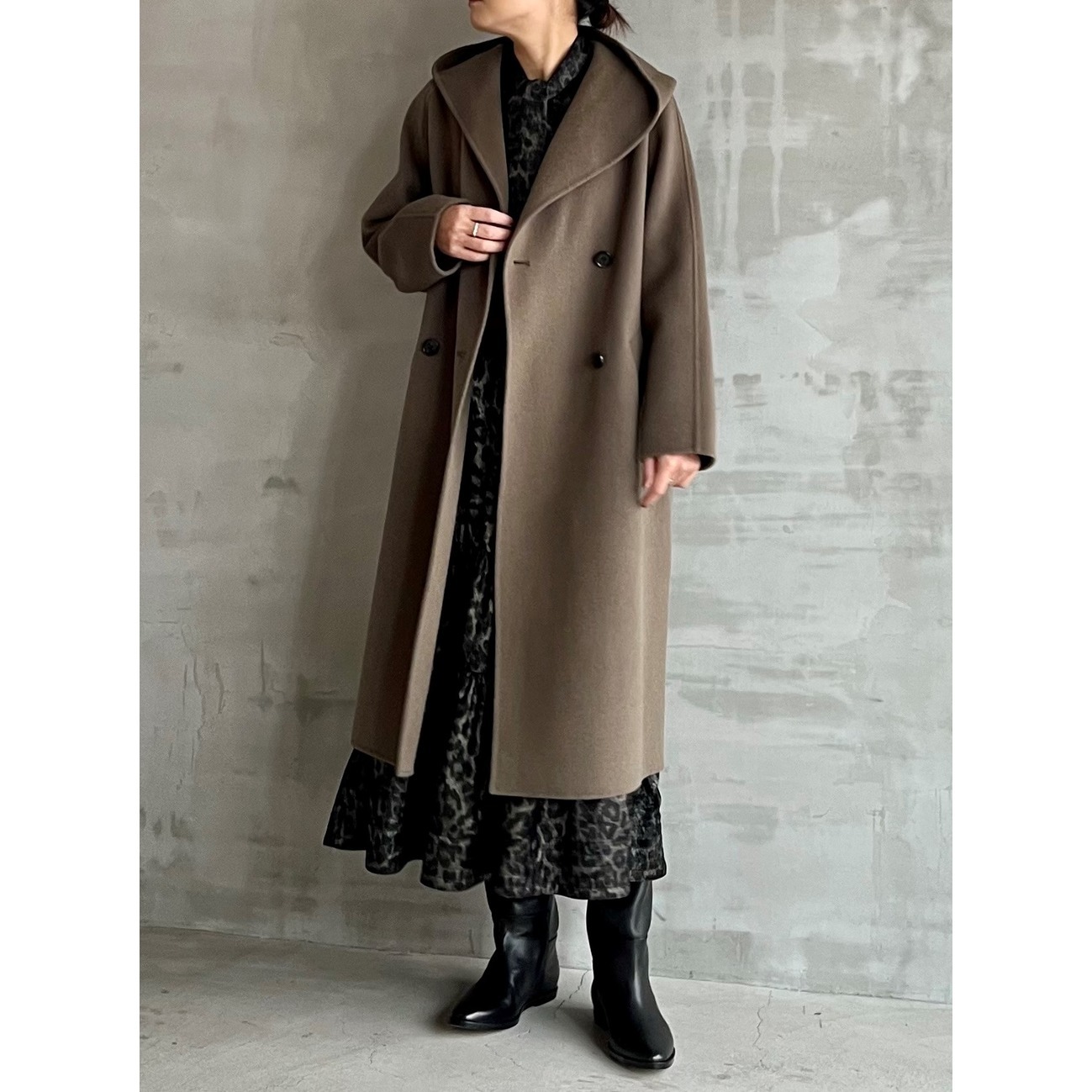 【SUNSEA】 W-face Wool Coat