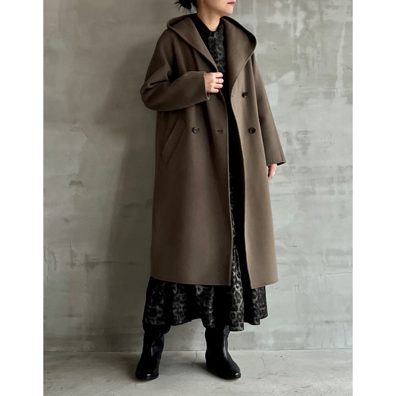 【SUNSEA】 W-face Wool Coat