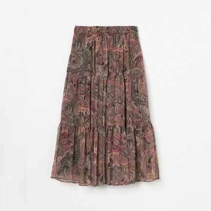 DEVEAUX SHIFFON PAISLEY SKIRT 詳細画像 ピンク 1