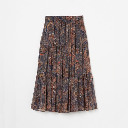 DEVEAUX SHIFFON PAISLEY SKIRT