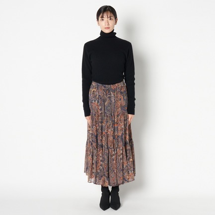 DEVEAUX SHIFFON PAISLEY SKIRT 詳細画像 ピンク 1