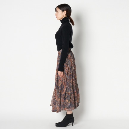 DEVEAUX SHIFFON PAISLEY SKIRT 詳細画像 ピンク 2