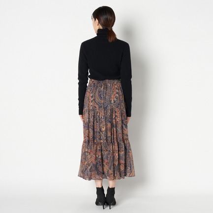 DEVEAUX SHIFFON PAISLEY SKIRT 詳細画像 ブルー 3