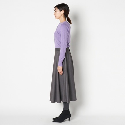 TR DOUBLE CLOTH TUCK SKIRT 詳細画像 ミディアムグレー 2