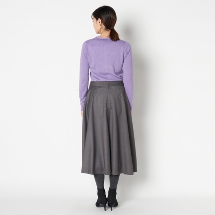 TR DOUBLE CLOTH TUCK SKIRT 詳細画像 ミディアムグレー 3