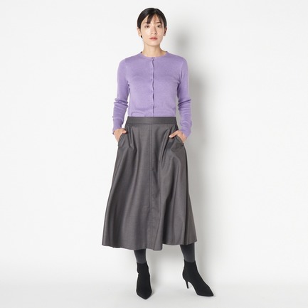 TR DOUBLE CLOTH TUCK SKIRT 詳細画像 ミディアムグレー 5