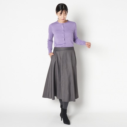 TR DOUBLE CLOTH TUCK SKIRT 詳細画像 ミディアムグレー 6