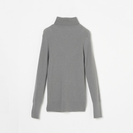 CASHMERE LIB TURTLE KNIT