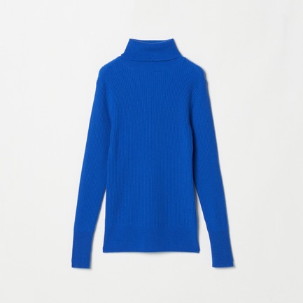 CASHMERE LIB TURTLE KNIT