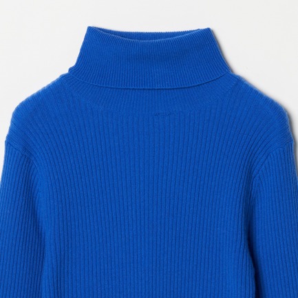 CASHMERE LIB TURTLE KNIT 詳細画像 ブルー 2