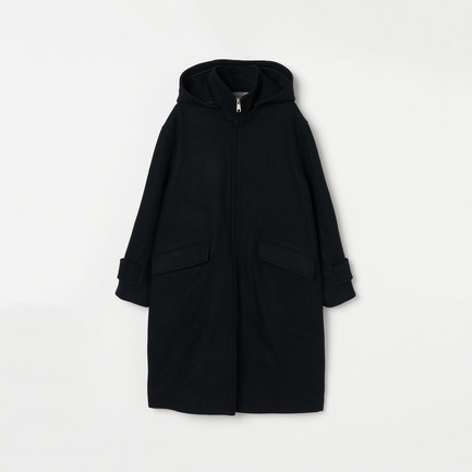 SUPER100 MELTON ZIP COAT