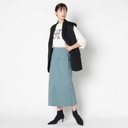 DOUBLE POCKET BOXY SKIRT 詳細画像 モスグリーン 11