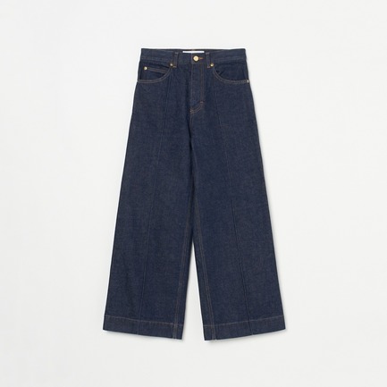 WIDE LEG CROPPED JEANS WITH TUCK