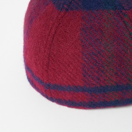 WOOL CHECK CAP 詳細画像 ボルドー 6