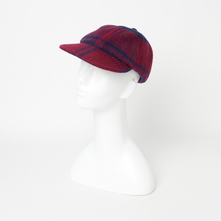 WOOL CHECK CAP 詳細画像 ボルドー 8