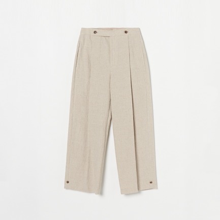 LINEN WOOL２WAY HEM PANTs