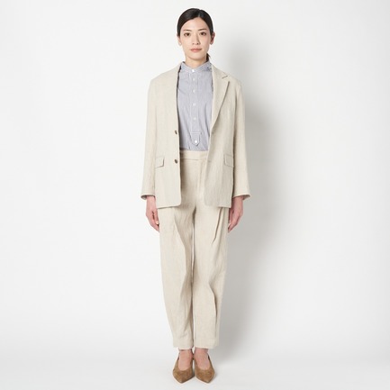 LINEN WOOL２WAY HEM PANTs 詳細画像 ベージュ 9