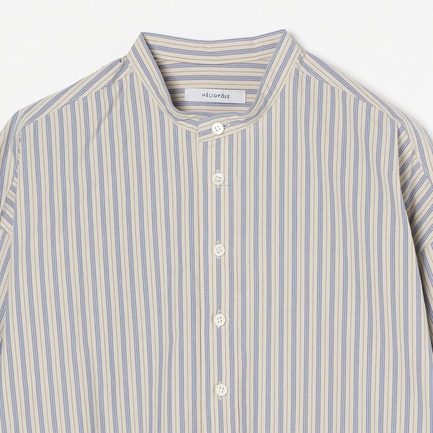 STRIPE STAND COLLAR SHIRT 詳細画像 ブルー 2