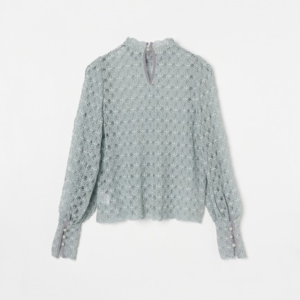 SCALLOP LACE BLOUSE 詳細画像 ライトグレー 1