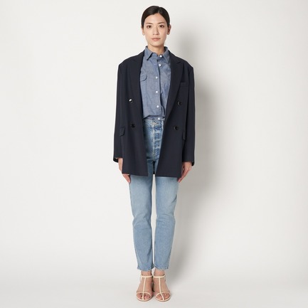 the Ellison W Jacket (RAYON WOOL POPLIN ) 詳細画像 ネイビー 9