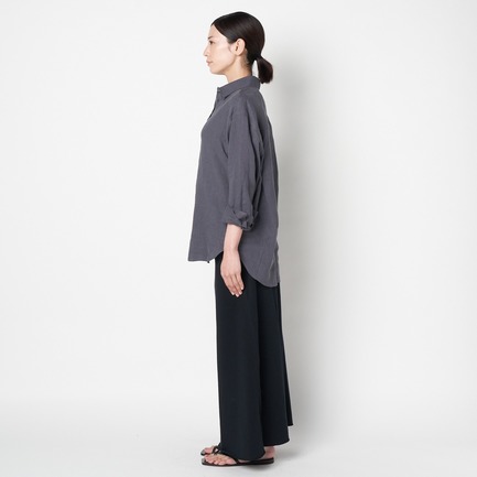 FRENCH LINEN WASHER SHIRT 詳細画像 ミディアムグレー 8