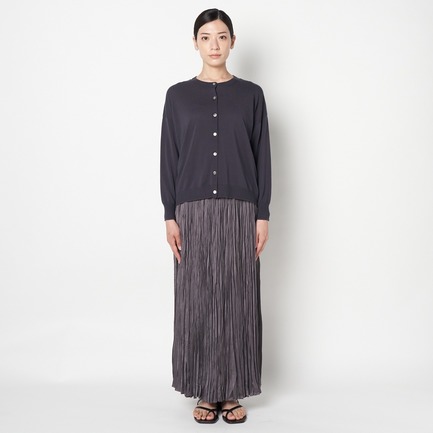 WASHER SATIN PLEATS SKIRT 詳細画像 アイボリー 6