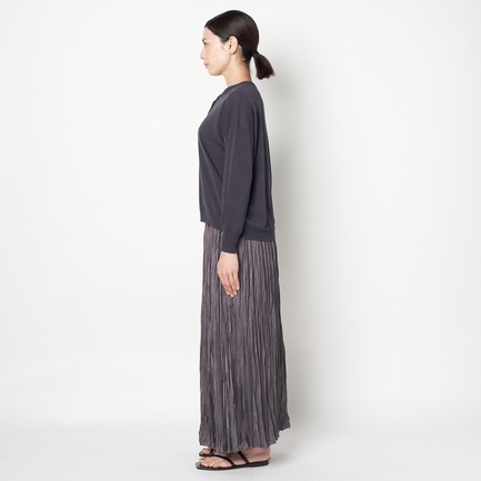 WASHER SATIN PLEATS SKIRT 詳細画像 アイボリー 7