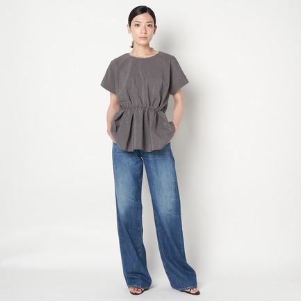 NATURAL STRETCH BACK SLIT BLOUSE 詳細画像 ミディアムグレー 10