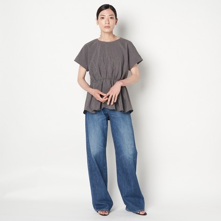 NATURAL STRETCH BACK SLIT BLOUSE 詳細画像 ミディアムグレー 11