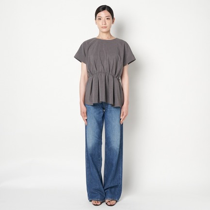 NATURAL STRETCH BACK SLIT BLOUSE 詳細画像 ミディアムグレー 7