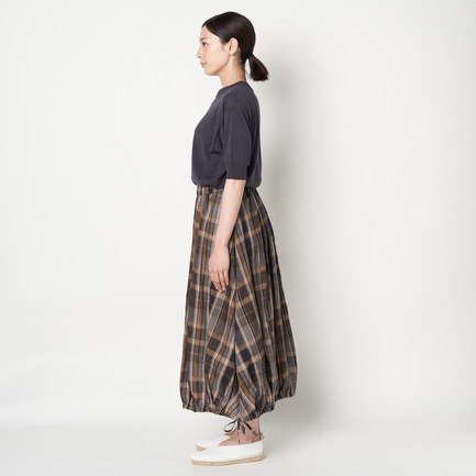 MADRAS LINEN  BALLOON SKIRT 詳細画像 ネイビー 2