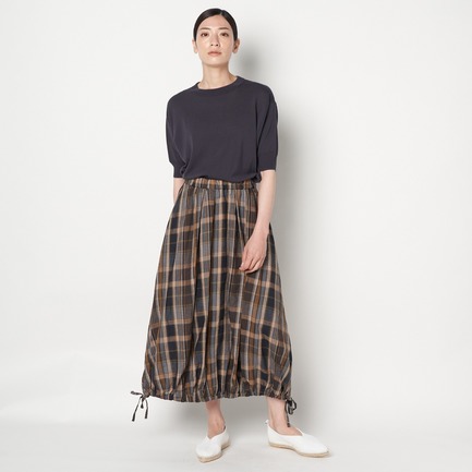 MADRAS LINEN  BALLOON SKIRT 詳細画像 オレンジ 5