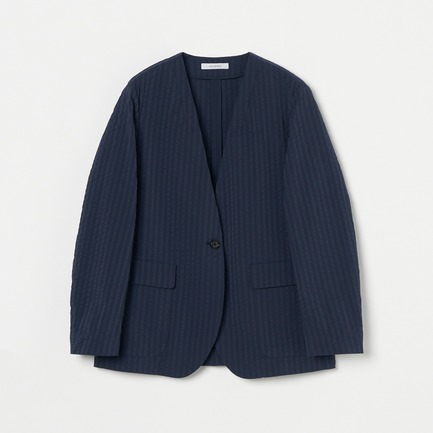 SEERSUCKER NO-COLLAR JACKET