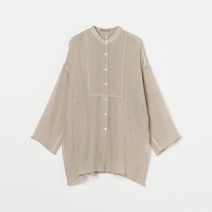 CRUNCHY LINEN TUNIC SHIRT