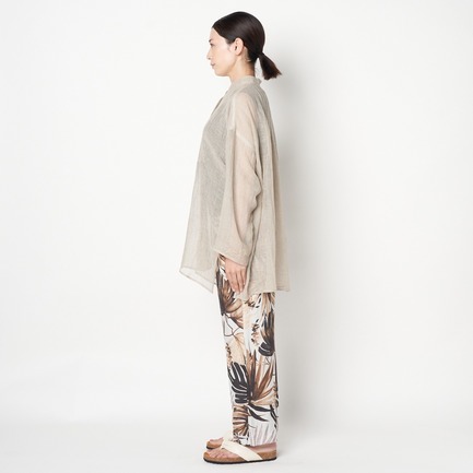 CRUNCHY LINEN TUNIC SHIRT 詳細画像 ベージュ 2