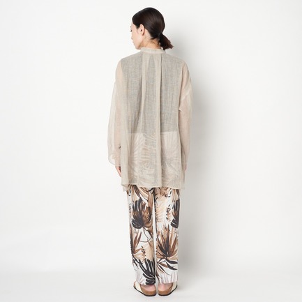 CRUNCHY LINEN TUNIC SHIRT 詳細画像 ベージュ 3