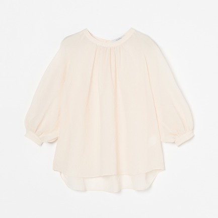 SEERSUCKER GATHER BLOUSE