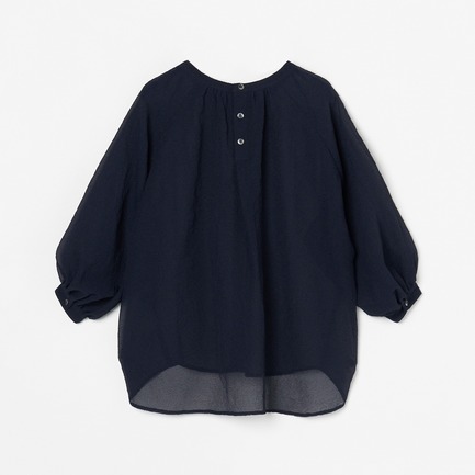 SEERSUCKER GATHER BLOUSE 詳細画像 ネイビー 1